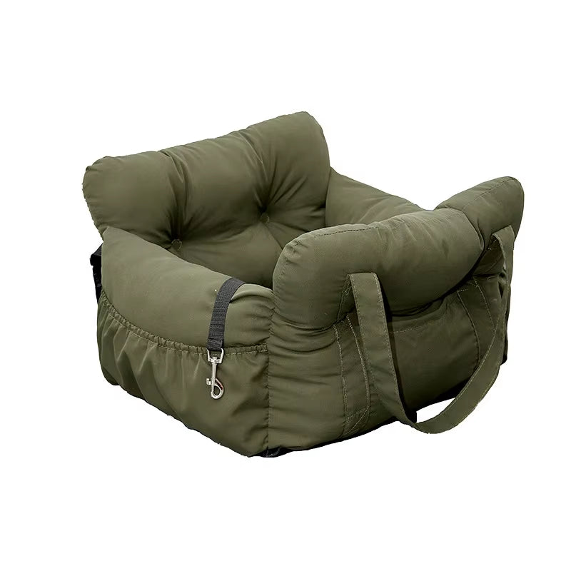 Travel Booster Car Seat – Cozy, Secure, and Stylish for Every Pet Adventure!