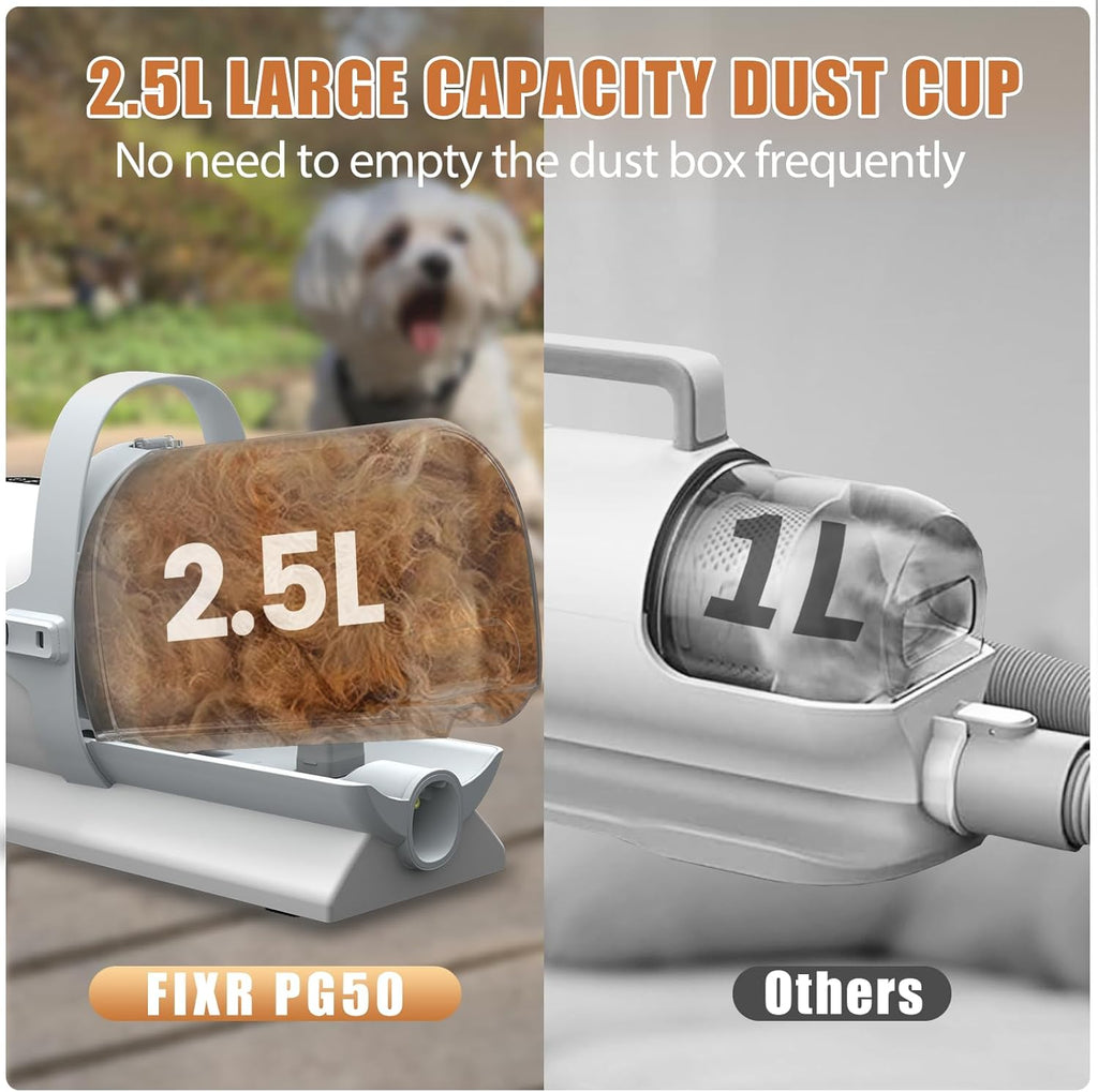 Pet Grooming Vacuum Kit with Dog Clippers
