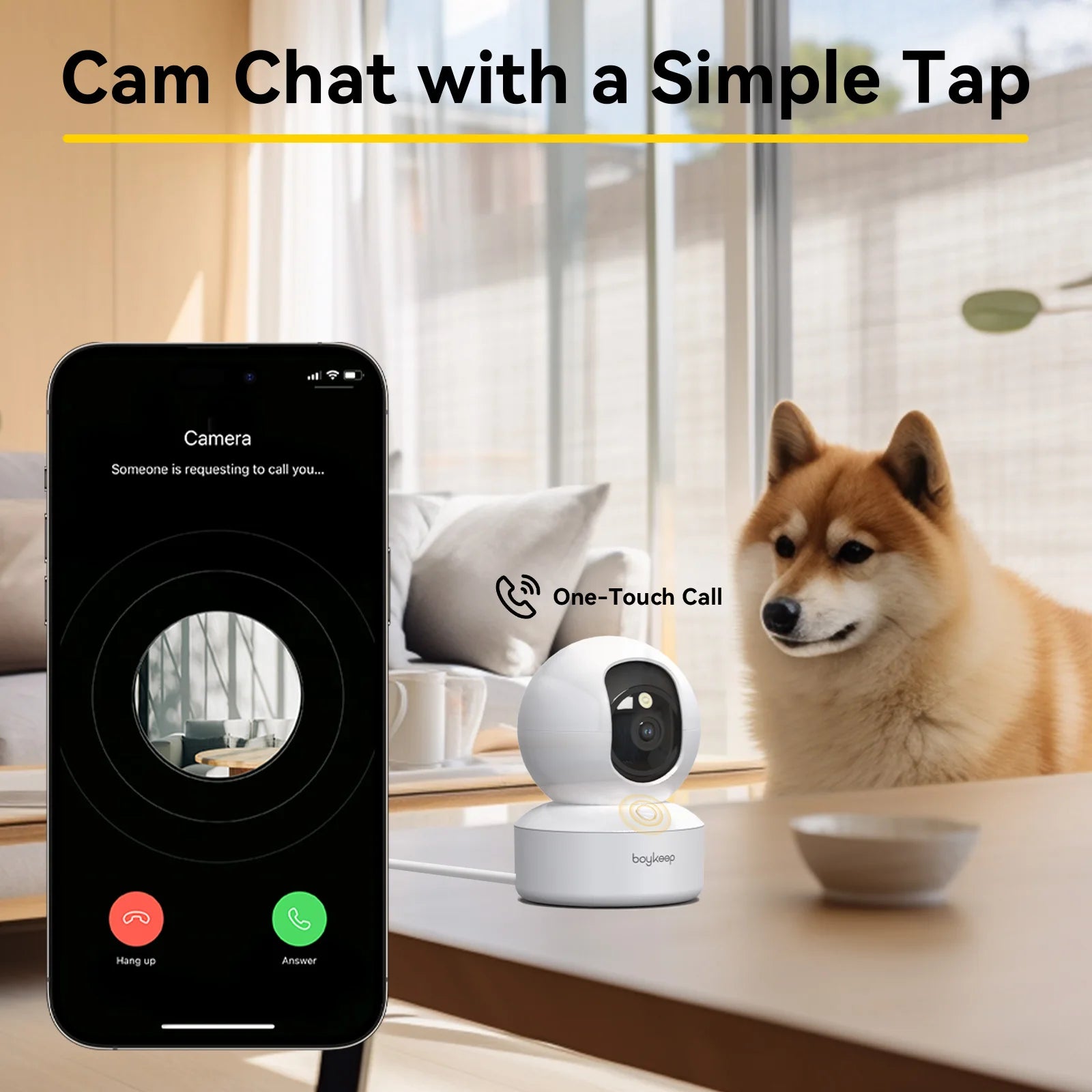 2K Pet Dog Camera with Phone App