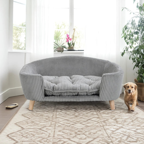 30" Wide Pet Sofa for Medium Dogs with Removable Mattress