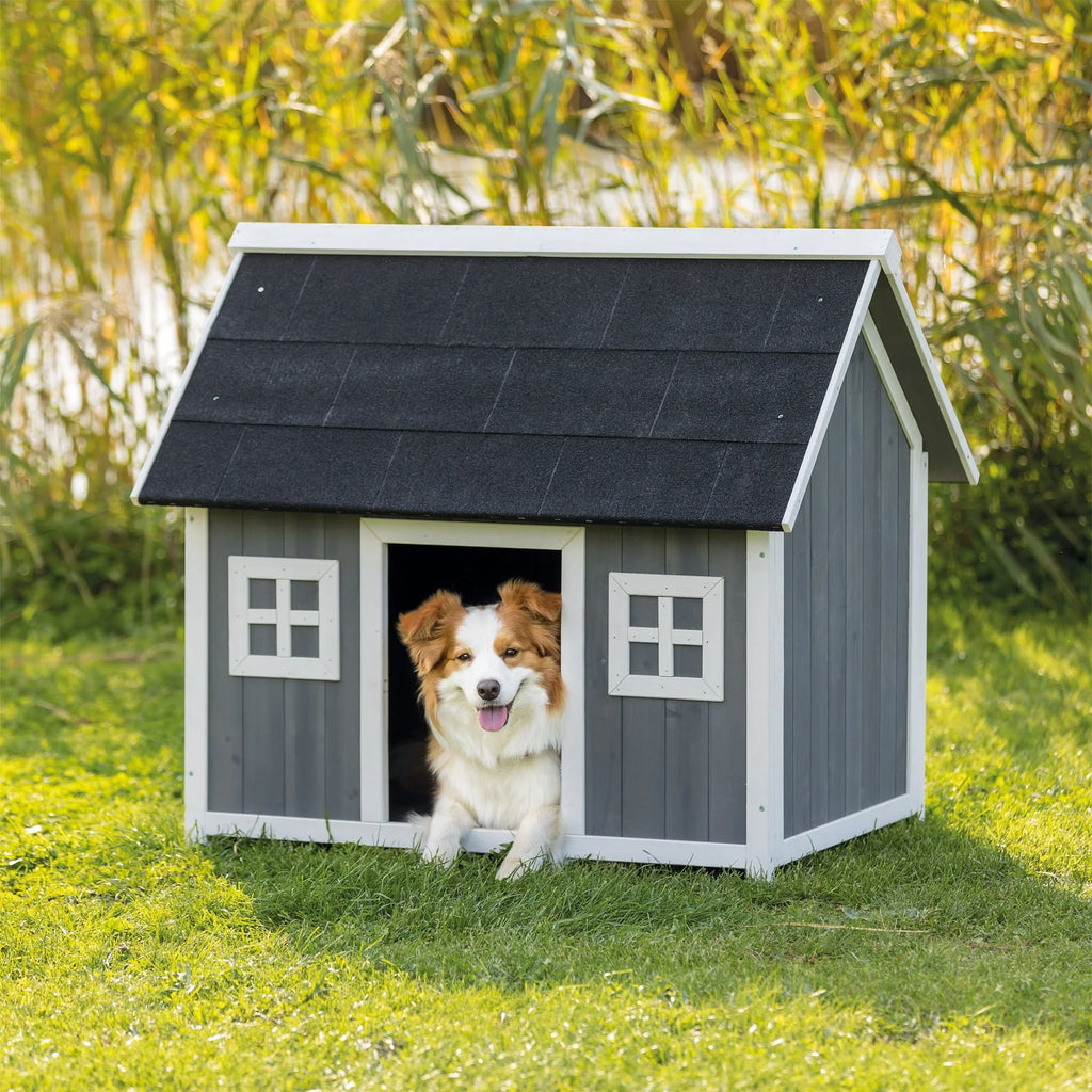 Natura Barn Style Dog House, Elevated Pet Shelter