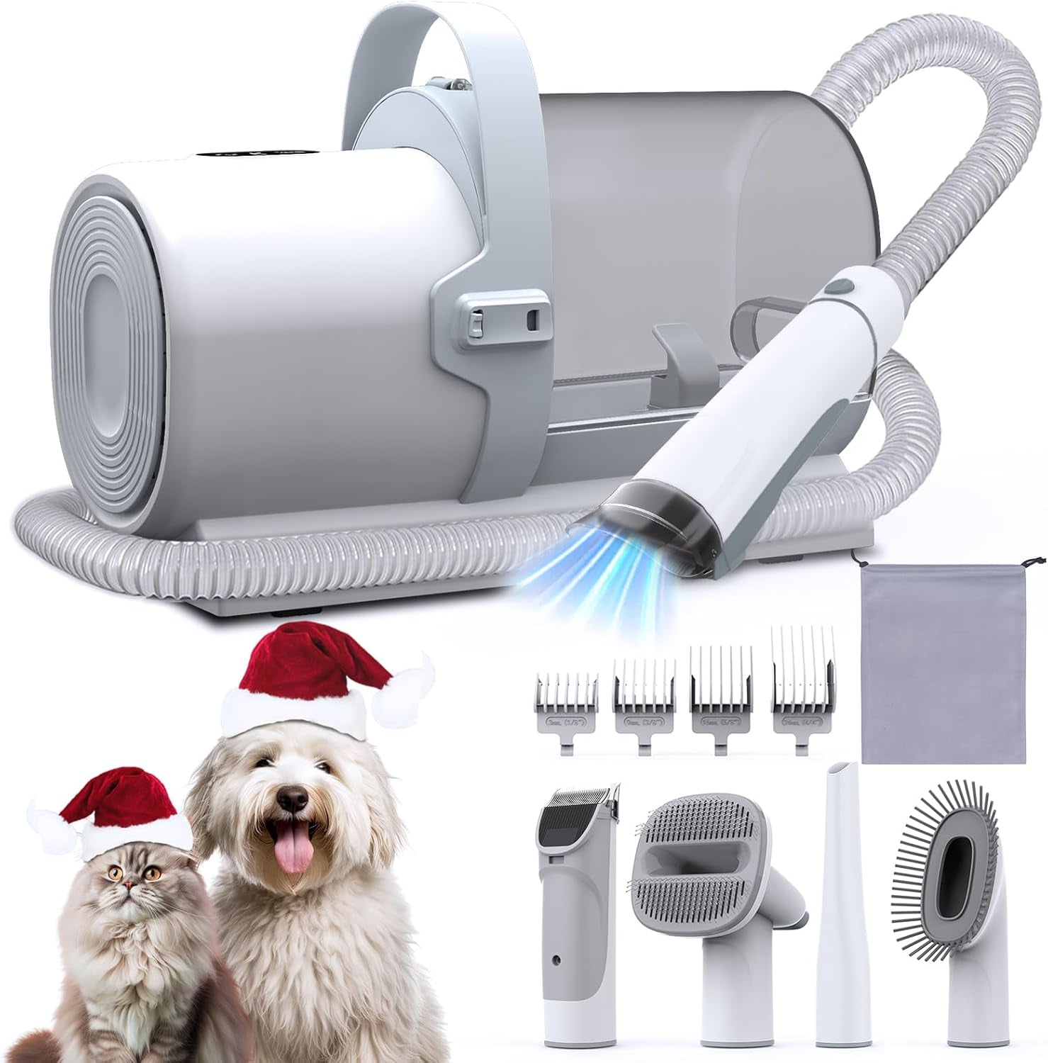 Pet Grooming Vacuum Kit with Dog Clippers