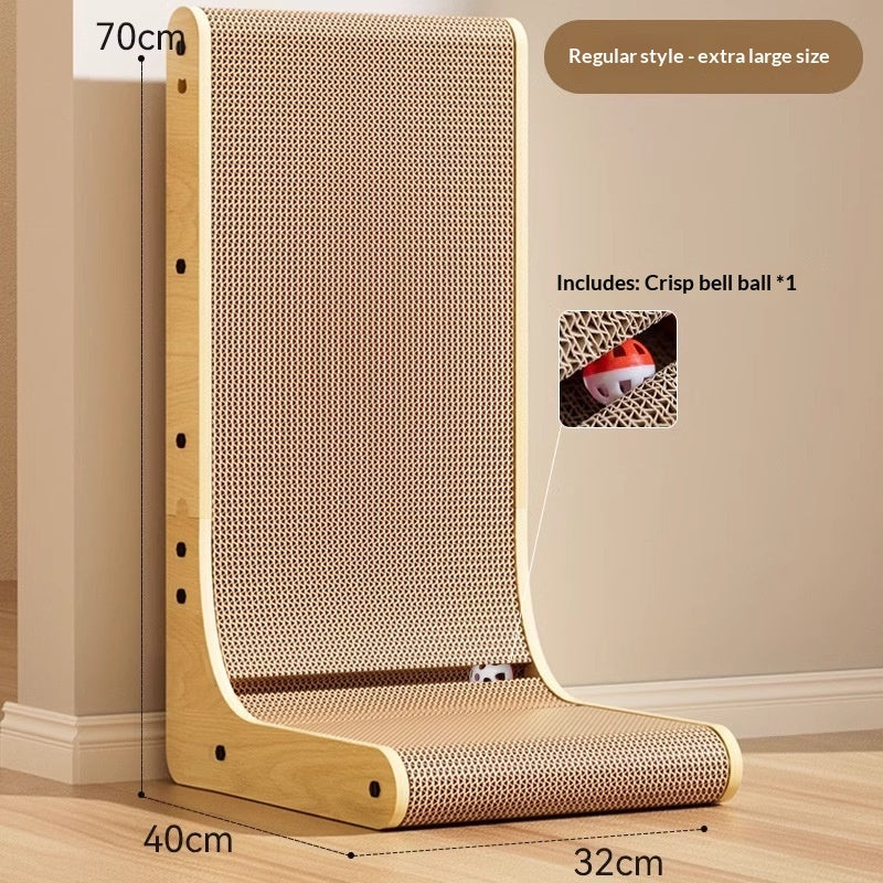 Sturdy, Durable L-shaped Vertical Cat Scratcher That Resists Snagging And Doesnt Shed Fluff