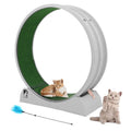Cat Toy Running Wheel Treadmill with Detachable Carpet for Indoor Cats