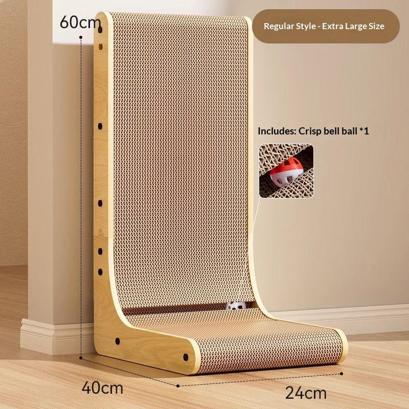 Sturdy, Durable L-shaped Vertical Cat Scratcher That Resists Snagging And Doesnt Shed Fluff