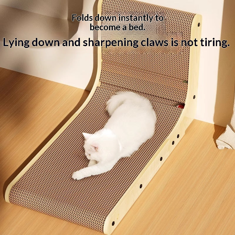 Sturdy, Durable L-shaped Vertical Cat Scratcher That Resists Snagging And Doesnt Shed Fluff