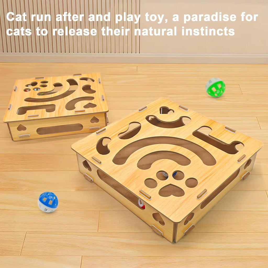 Pet Nail Scratch Board and Treats Box Self-Entertaining Toy